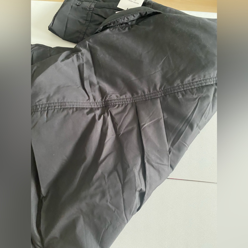 Zara Water Repellent Quilted Overshirt shirt Jacket Black button size S NWT - Picture 12 of 16